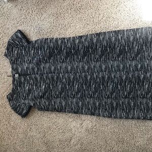 Tahari black and white dress